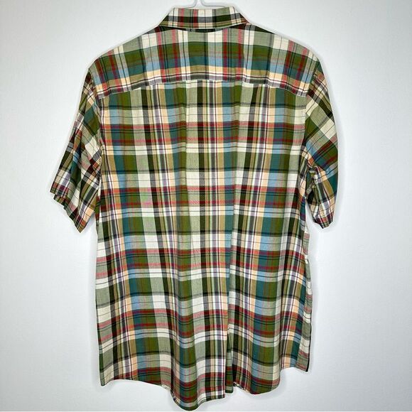 Eddie Bauer Classic Fit Green Plaid Causal Button Down‎ Shirt - Picture 2 of 5